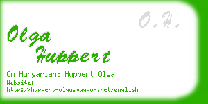 olga huppert business card